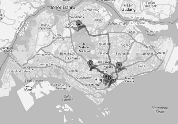 singapur tour map